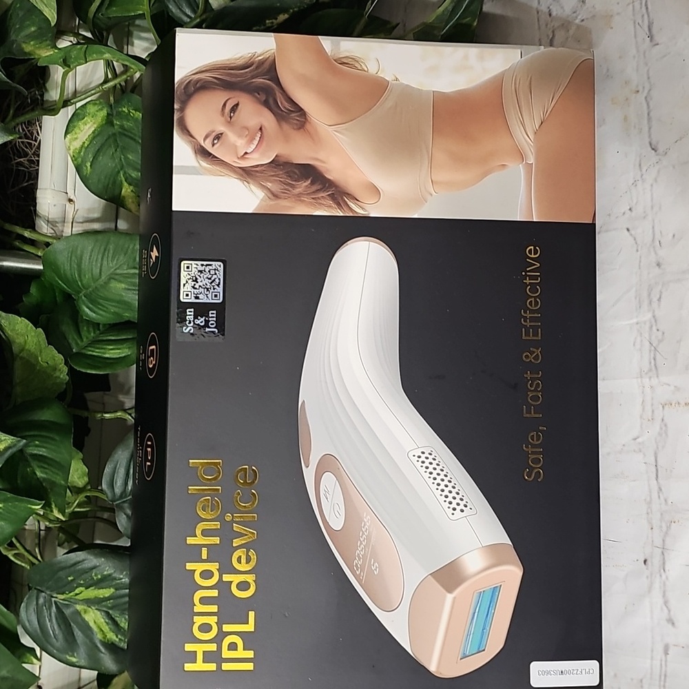 Hand-held NIB IPL White and Bronze Hair Removal Device